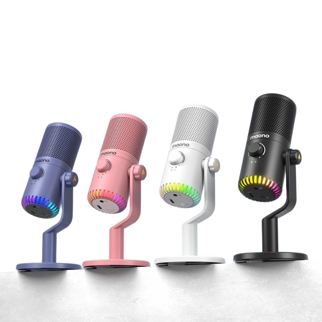 MAONO 閃克 DM30 RGB全能型麥克風 四种颜色的Maono麦克风,适合直播使用