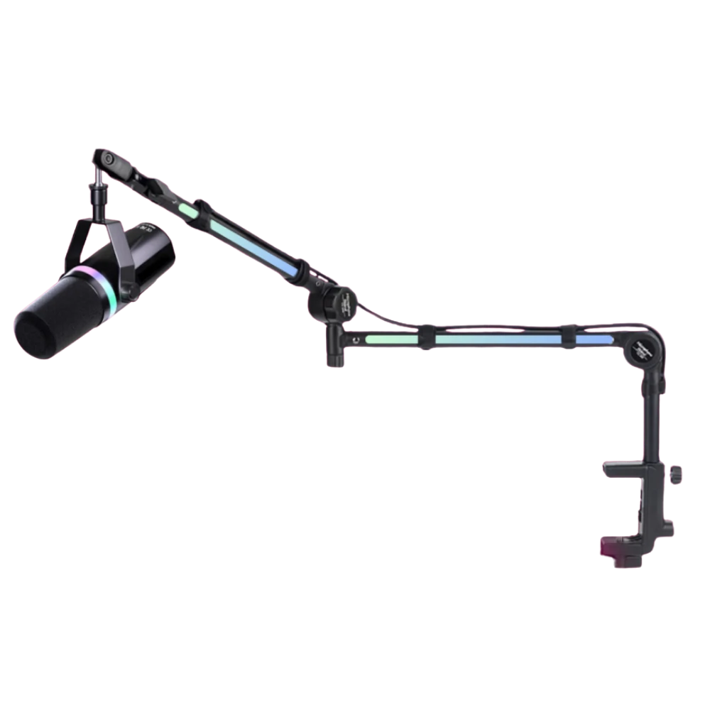麦克风与支架，适合直播和录音使用