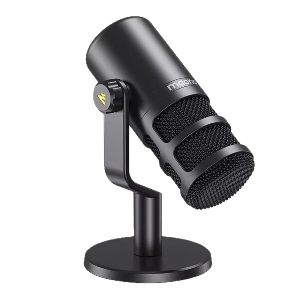 Maono品牌的黑色麥克風，適合直播和聲音錄製。