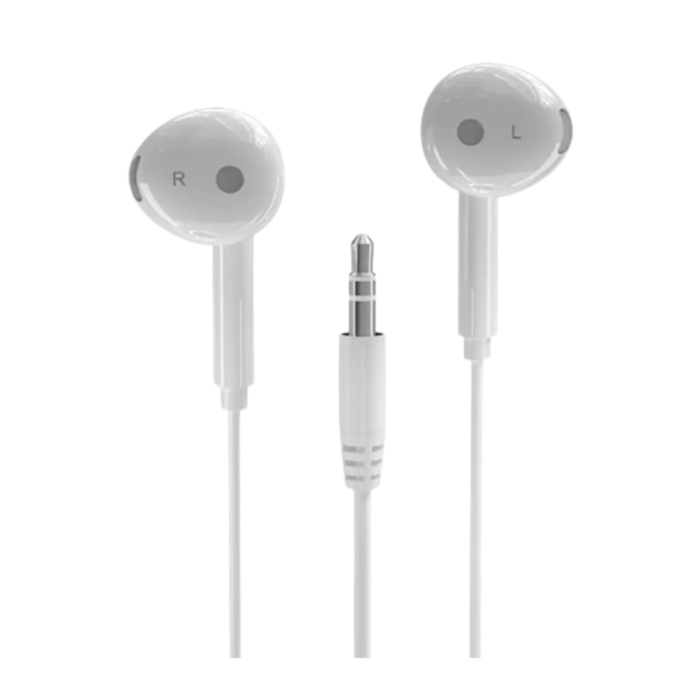 白色耳機，帶有3.5毫米插頭，適合直播和聲卡使用。