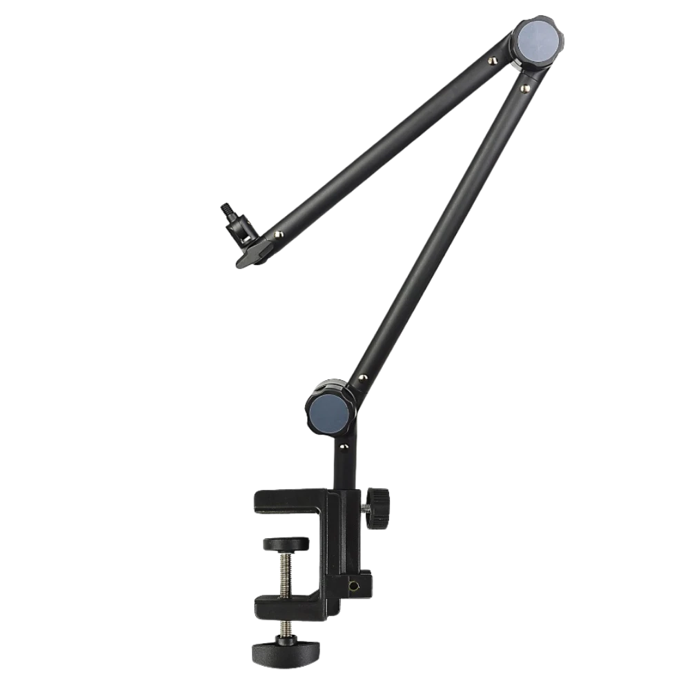 黑色麥克風支架，適合直播和錄音使用