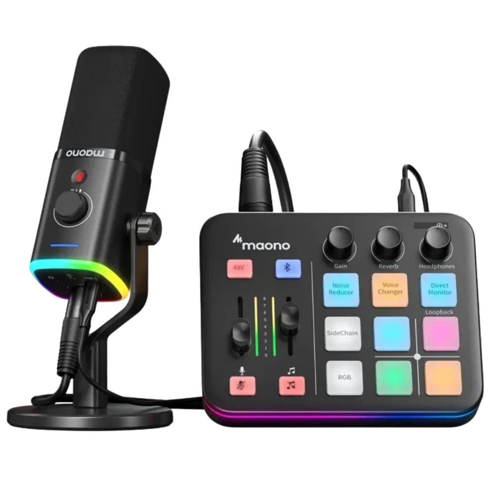 Maono麥克風和聲卡套裝，適合直播使用