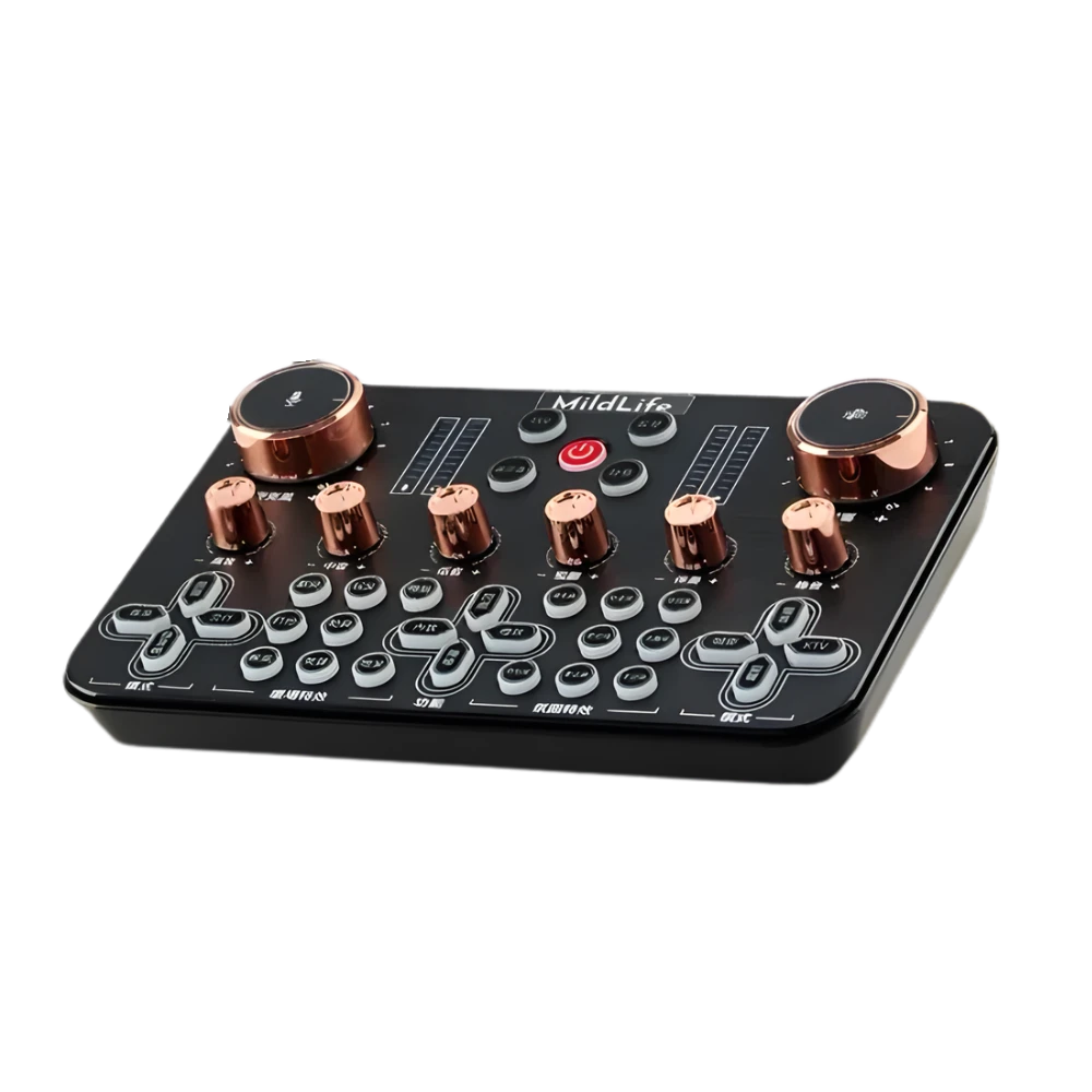 Mildlife品牌的聲卡和麥克風套裝，適合直播使用。