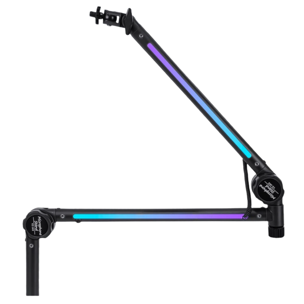 RGB燈光麥克風支架，適合直播使用