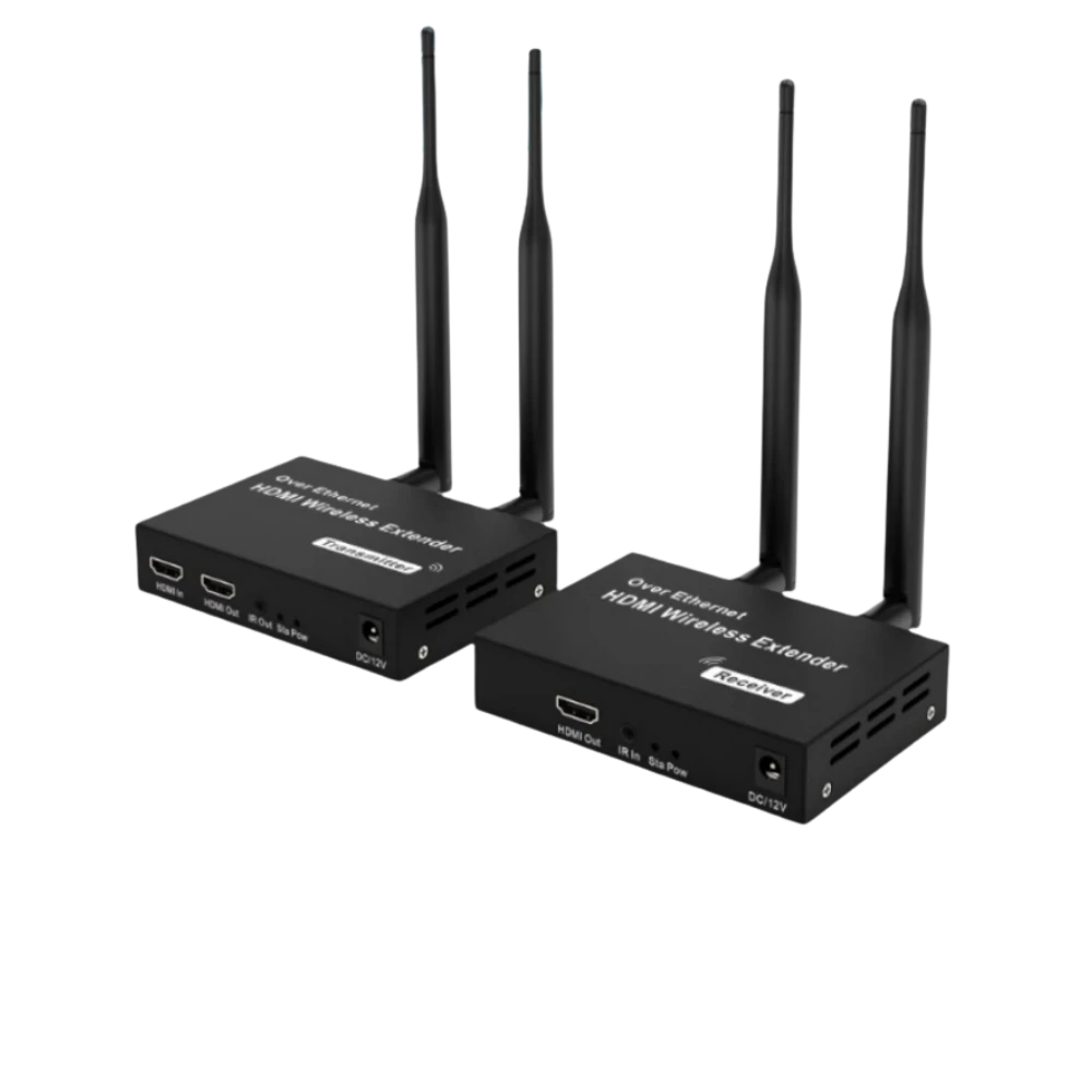 两台无线HDMI扩展器，品牌为Maono。