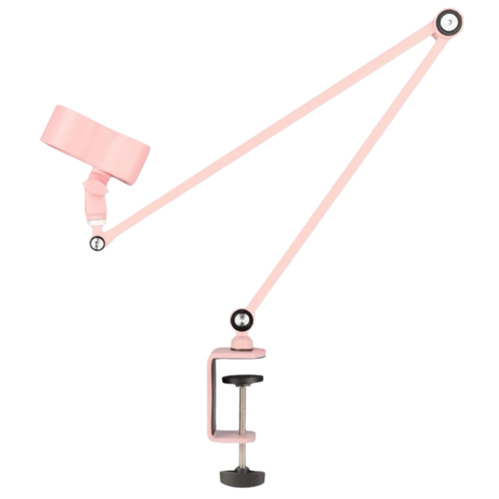 粉色麥克風支架，適合直播和錄音使用