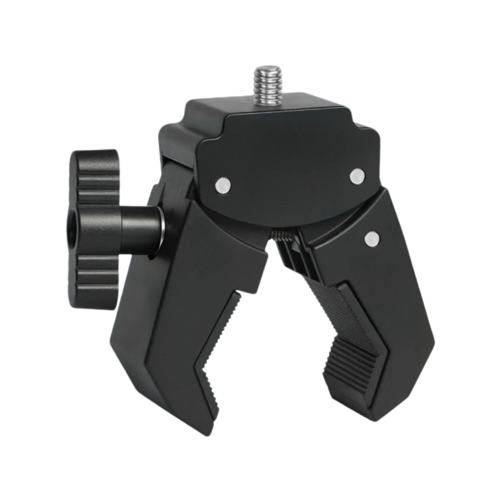 黑色麥克風夾具，適用於直播和聲卡設備