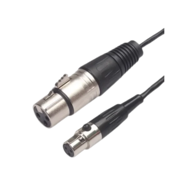 兩個XLR音頻連接器，用於麥克風和聲卡的專業連接。