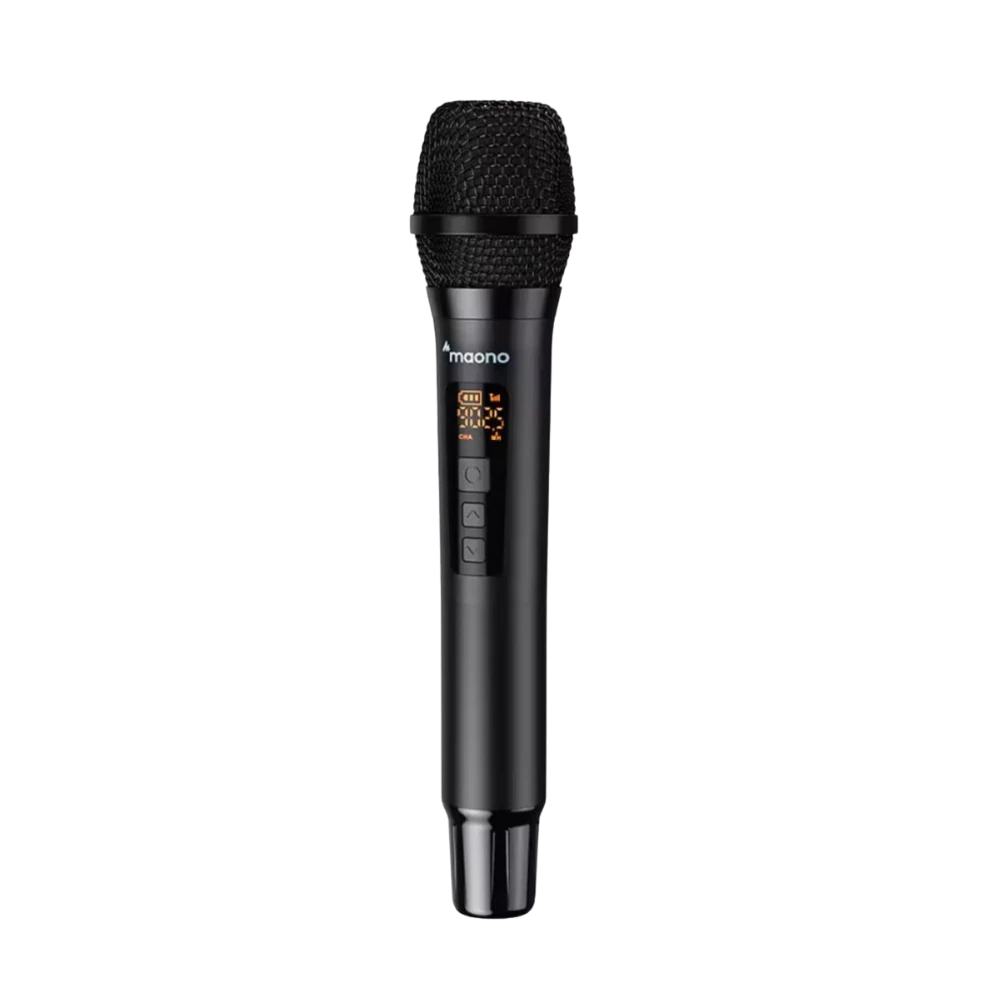 Maono品牌的黑色無線麥克風，適合直播使用。