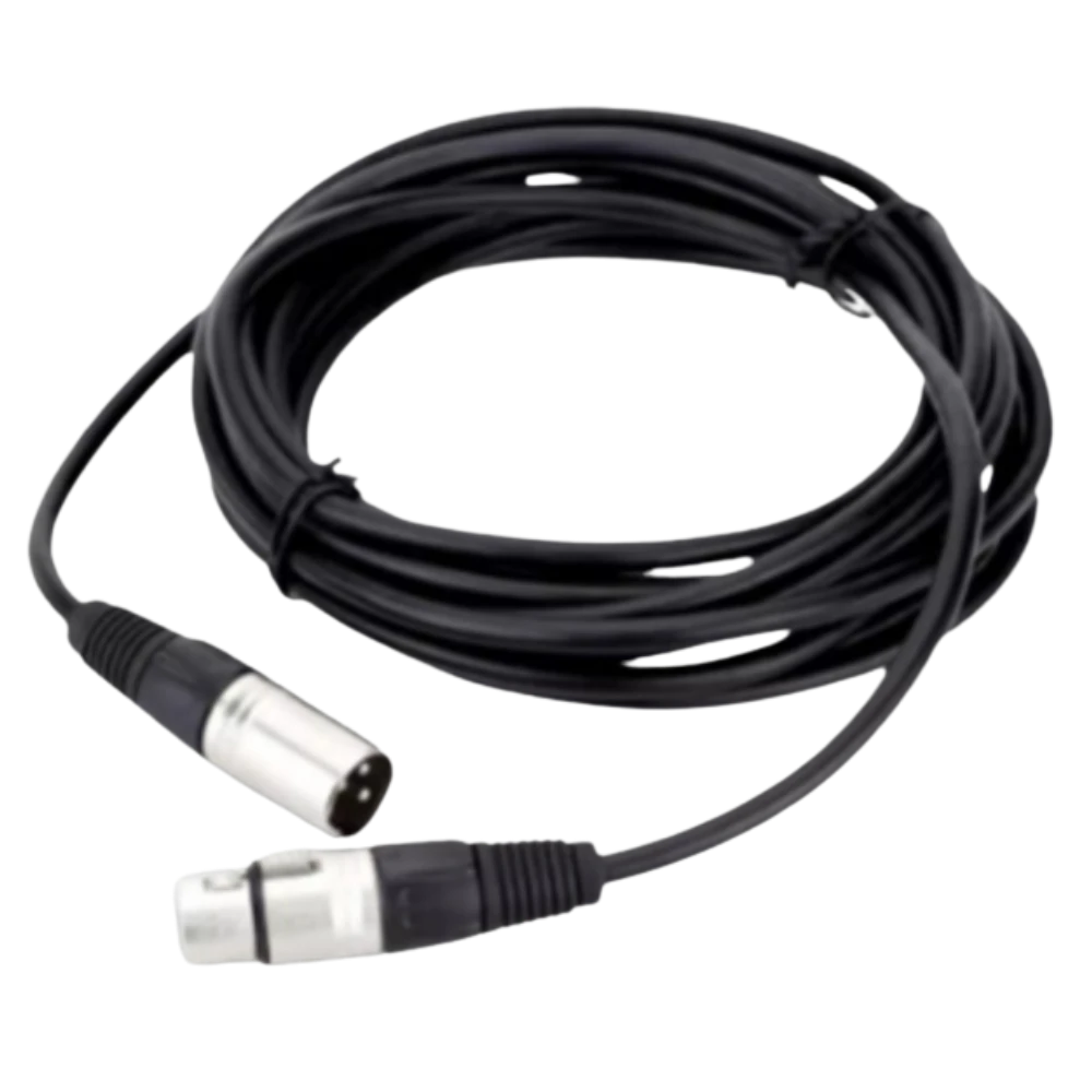 黑色XLR麥克風線纜，適用於聲卡和直播設備